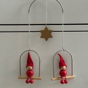Vintage Aarikka Gnome Christmas Window Mobile ‘Veijaritontut’ with Original Box